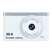 8X Zoom Digital Camera Point And Shoot Camera with 32GB Memory Card for Students White