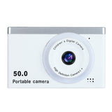 8X Zoom Digital Camera Point And Shoot Camera with 32GB Memory Card for Students White