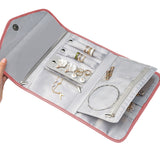 Foldable Travel Jewelry Organizer Case Jewelry Organizer Pink