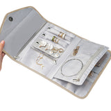 Foldable Travel Jewelry Organizer Case Jewelry Organizer Khaki