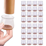 Set of 32Pcs Silicon Chair Leg Covers Hardwood Furniture Foot Protector