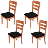 4Pcs Stretch Dining Chair Covers Water Resistant Chair Slipcovers for Dining Room Wedding Banquet Black