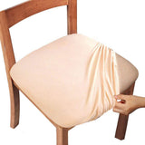 4Pcs Stretch Dining Chair Covers Water Resistant Chair Slipcovers for Dining Room Wedding Banquet Beige