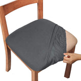 4Pcs Stretch Dining Chair Covers Water Resistant Chair Slipcovers for Dining Room Wedding Banquet Grey
