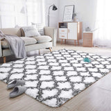 Fluffy Shaggy Soft Carpet Area Rugs For Living Room