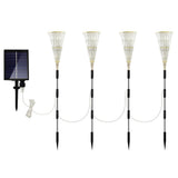 4-in-1 Solar Firework Garden Lights 8 Lighting Modes Outdoor Stake Lights with 30 Flexible Copper Wires for Yard Pathway Lawn Multicolor