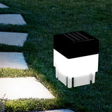 2Pcs Solar Fence Post Lights Outdoor Solar Deck Lights Patio Landscape Lamps White