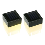 2Pcs Solar Fence Post Lights Outdoor Solar Deck Lights Patio Landscape Lamps Warm