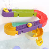 34 Pieces Baby Bath Toys DIY Slide Way Toy Set with Suction Cups