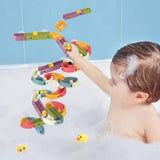 66 Pieces Baby Bath Toys DIY Slide Way Toy Set with Suction Cups