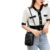 Women's Shoulder Bag Multi-Pocket Crossbody Bag Black