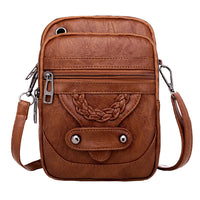 Women's Shoulder Bag Multi-Pocket Crossbody Bag Brown
