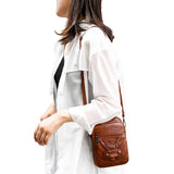 Women's Shoulder Bag Multi-Pocket Crossbody Bag Brown