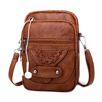 Women's Shoulder Bag Multi-Pocket Crossbody Bag Brown