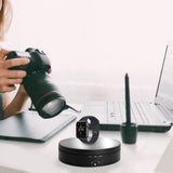 360 Degree Rotatable Electric Turntable Display Stand Black