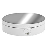 360 Degree Rotatable Electric Turntable Display Stand White