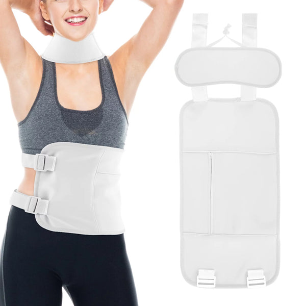2 Pieces Castor Oil Pack Kit Compress Reusable Castor Oil Wrap for Waist and Neck White