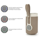 Adjustable Portable USB Baby Milk Bottle Warmer Travel Heater Feeding Milk Pouch Bag Insulation Bag Brown