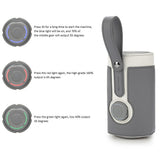 Adjustable Portable USB Baby Milk Bottle Warmer Travel Heater Feeding Milk Pouch Bag Insulation Bag Grey