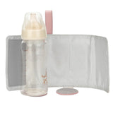 Adjustable Portable USB Baby Milk Bottle Warmer Travel Heater Feeding Milk Pouch Bag Insulation Bag Pink