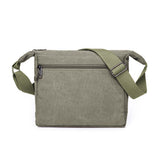 Retro Canvas Shoulder Messenger Bag Crossbody Satchel Travel for Men Green