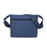 Retro Canvas Shoulder Messenger Bag Crossbody Satchel Travel for Men Blue