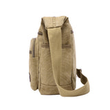Retro Canvas Shoulder Messenger Bag Crossbody Satchel Travel for Men Khaki