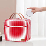 Hanging Travel Toiletry Bag Large Capacity Wash Bag Cosmetic Bag Red