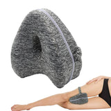 Memory Foam Leg Knee Pillow for Side Sleeper Knee Support Pillow Cushion Grey