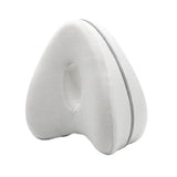 Memory Foam Leg Knee Pillow for Side Sleeper Knee Support Pillow Cushion White