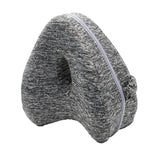 Memory Foam Leg Knee Pillow for Side Sleeper Knee Support Pillow Cushion Grey