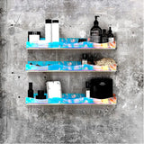 4Pcs Iridescent Wall Mounted Shelf Clear Rainbow Nail Polish Storage Rack Acrylic Organizer Display Holder