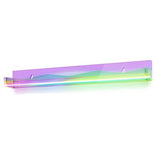 2Pcs Iridescent Wall Mounted Shelf Clear Rainbow Nail Polish Storage Rack Acrylic Organizer Display Holder