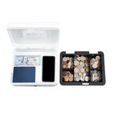 Lockable Cash Box Deposit Slot Petty Cash Money Box Safe White