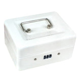 Lockable Cash Box Deposit Slot Petty Cash Money Box Safe White