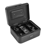 Lockable Cash Box Deposit Slot Petty Cash Money Box Safe Black