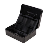 Lockable Cash Box Deposit Slot Petty Cash Money Box Safe Black