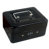 Lockable Cash Box Deposit Slot Petty Cash Money Box Safe Black