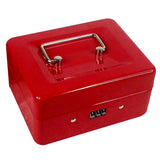 Lockable Cash Box Deposit Slot Petty Cash Money Box Safe Red