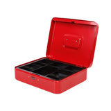 Lockable Cash Box Deposit Slot Petty Cash Money Box Safe Red