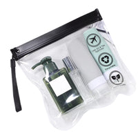 4Pcs Clear Toiletry Bag Carry-on Travel Makeup Pouch Transparent Bag for Cosmetics Liquids With Handle
