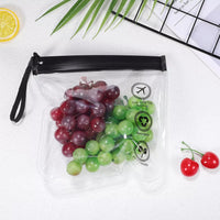 4Pcs Clear Toiletry Bag Carry-on Travel Makeup Pouch Transparent Bag for Cosmetics Liquids With Handle