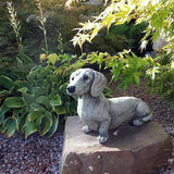 Garden Dog Figurine Dog Statue Garden Decor Indoor Outdoor Lawn Courtyard Ornament Style 1