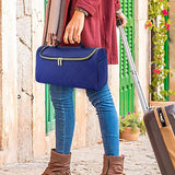 Travel Case Compatible with Dyson Airwrap Styler and Attachments Portable Storage Bag with Hanging Hook Blue