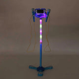 Karaoke Machine with 2 Microphones Adjustable Stand Musical Toys Blue