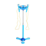 Karaoke Machine with 2 Microphones Adjustable Stand Musical Toys Blue