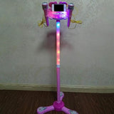 Karaoke Machine with 2 Microphones Adjustable Stand Musical Toys Pink
