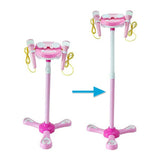 Karaoke Machine with 2 Microphones Adjustable Stand Musical Toys Pink