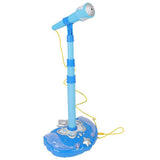 Karaoke Machine with 2 Microphones Adjustable Stand Musical Toys Blue