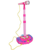 Karaoke Machine with 2 Microphones Adjustable Stand Musical Toys Pink